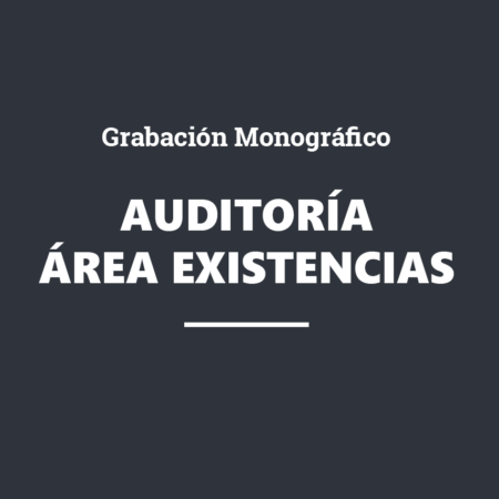 GRABACIÓN. Monográfico sobre auditoría del área de existencias