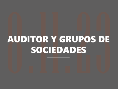 Grupos de sociedades y consideraciones para el auditor