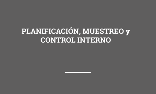 PLANIFICACIÓN, MUESTREO y CONTROL INTERNO